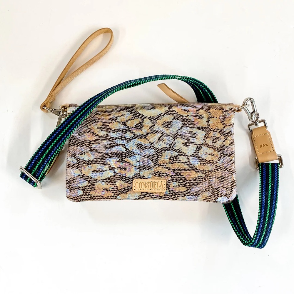 Consuela Iris UPTOWN CROSSBODY Stylish Multicolor Iridescent Leopard Bag